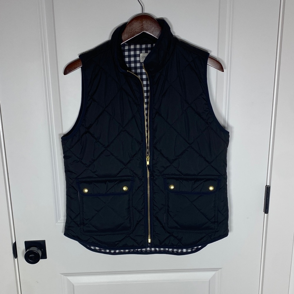J. Crew Factory Black Quilted Vest